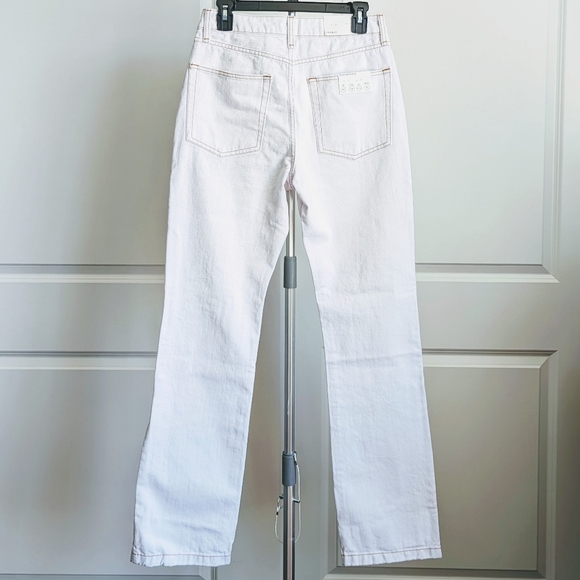WeWoreWhat Icon Jeans High Rise 100% Cotton Non Stretch Distressed White 28 NWT - Picture 8 of 16
